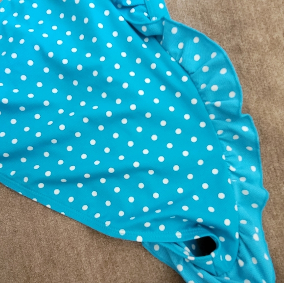 Cleo blue and white polka-dot bikini bottom - Picture 14 of 16